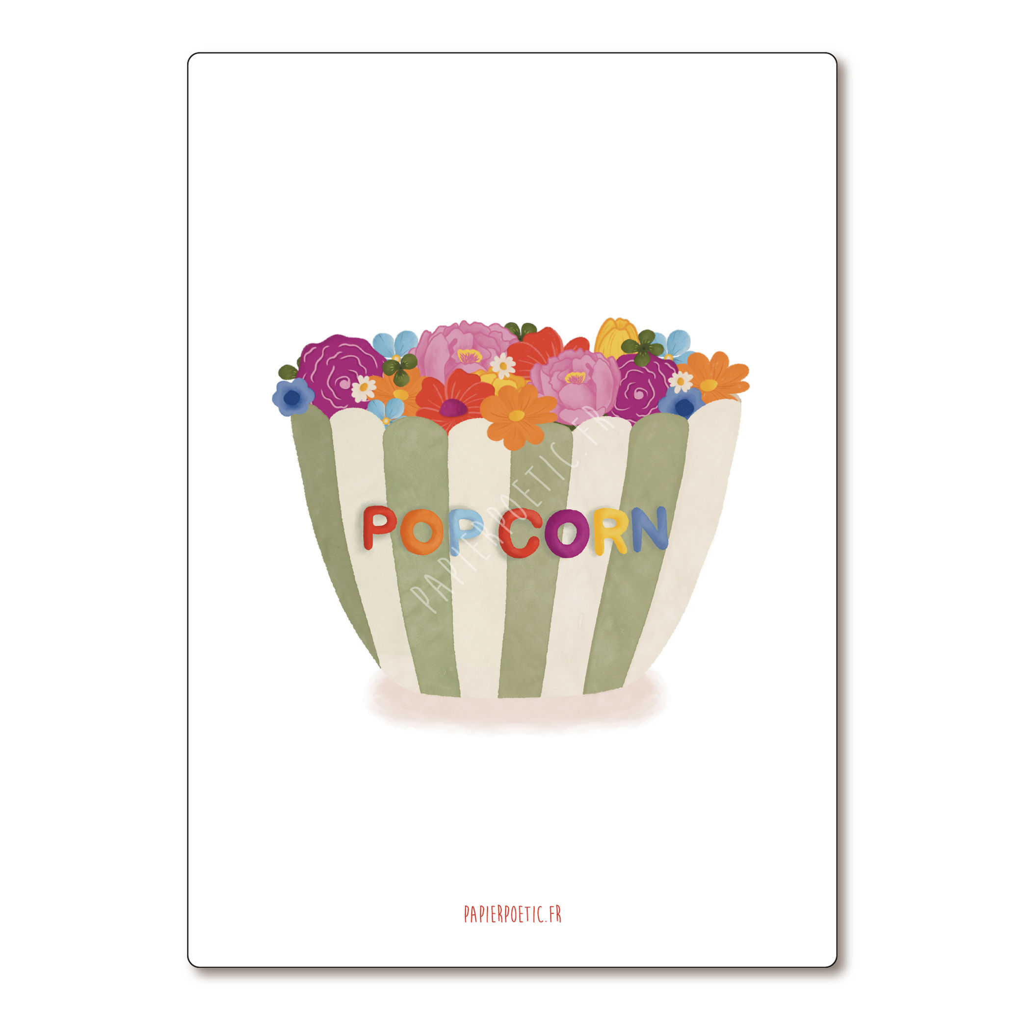 Carte Postale - Pop Corn de Fleurs