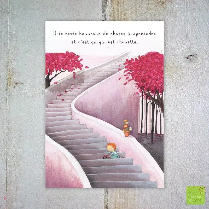 Carte postale 'Les choses à apprendre'