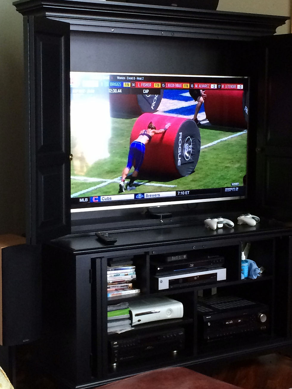 Sport : pousser un rondin