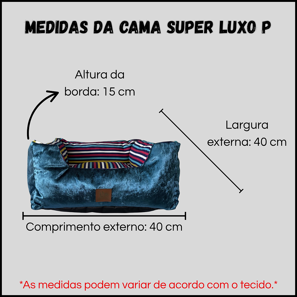Miniatura: CAMA SUPER LUXO LISTRADA AZUL 2 TAM. P