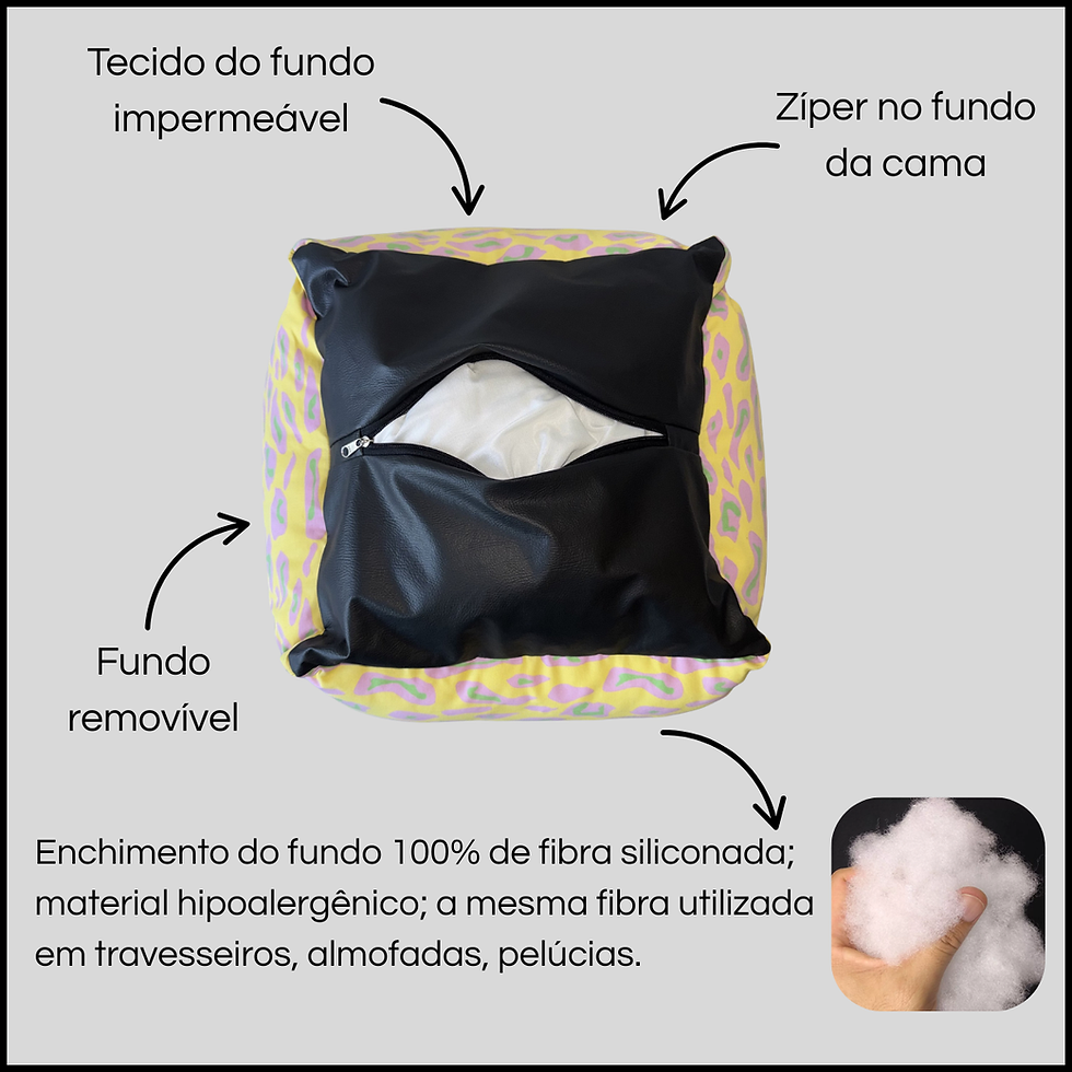 Miniatura: CAMA SUPER LUXO AMARELA E ROXA TAM. P