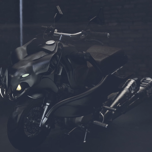 Batman Motorcycle In Environnement