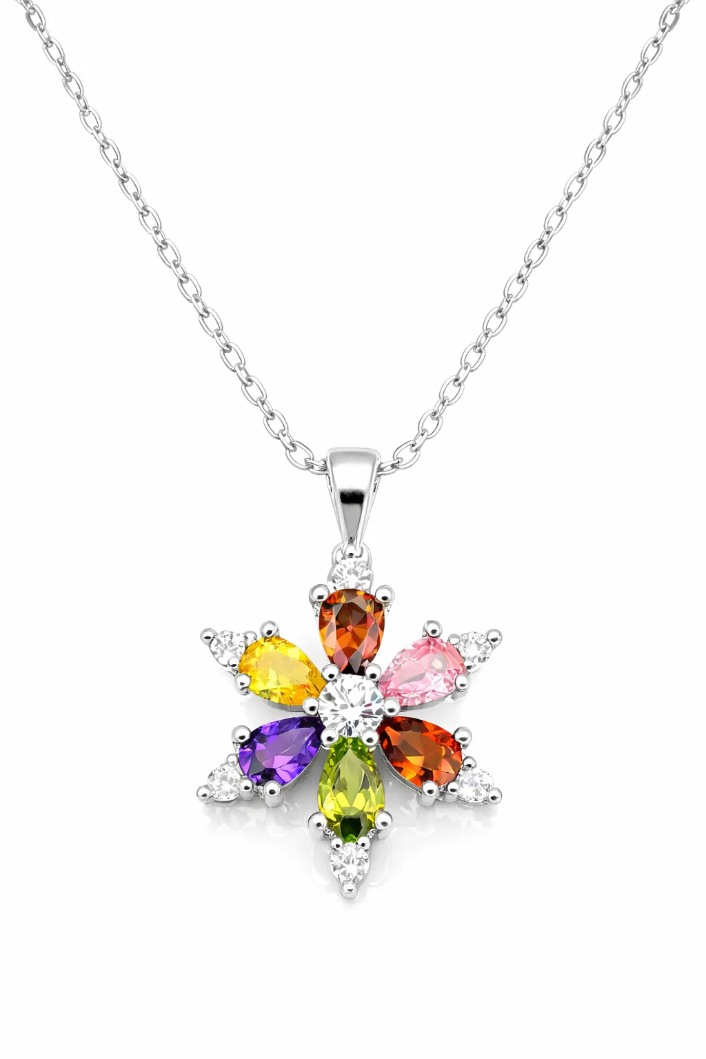 925 Sterling Silver Mixed Chain Necklace – Elegant Minimal Silver Jewelry – Ever