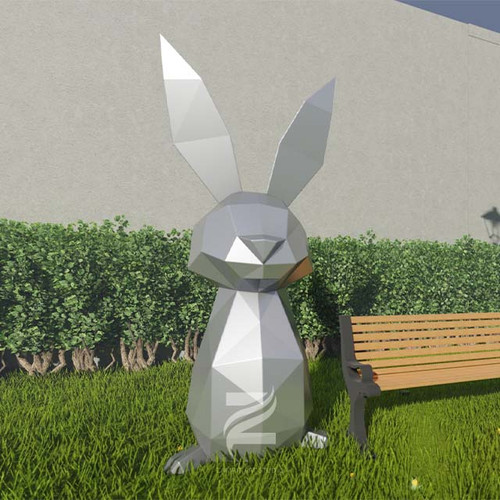 Gray Rabbit Stand Rabbit stand | Zamrit Art Group