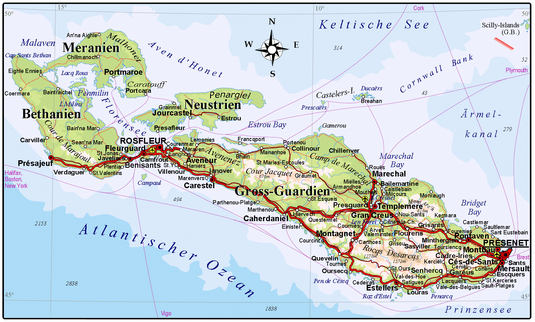 Vanguardiens Topographie