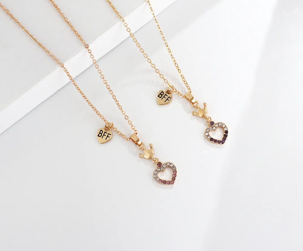 BFF Sieradenset – Hartjes Best Friends met Strass