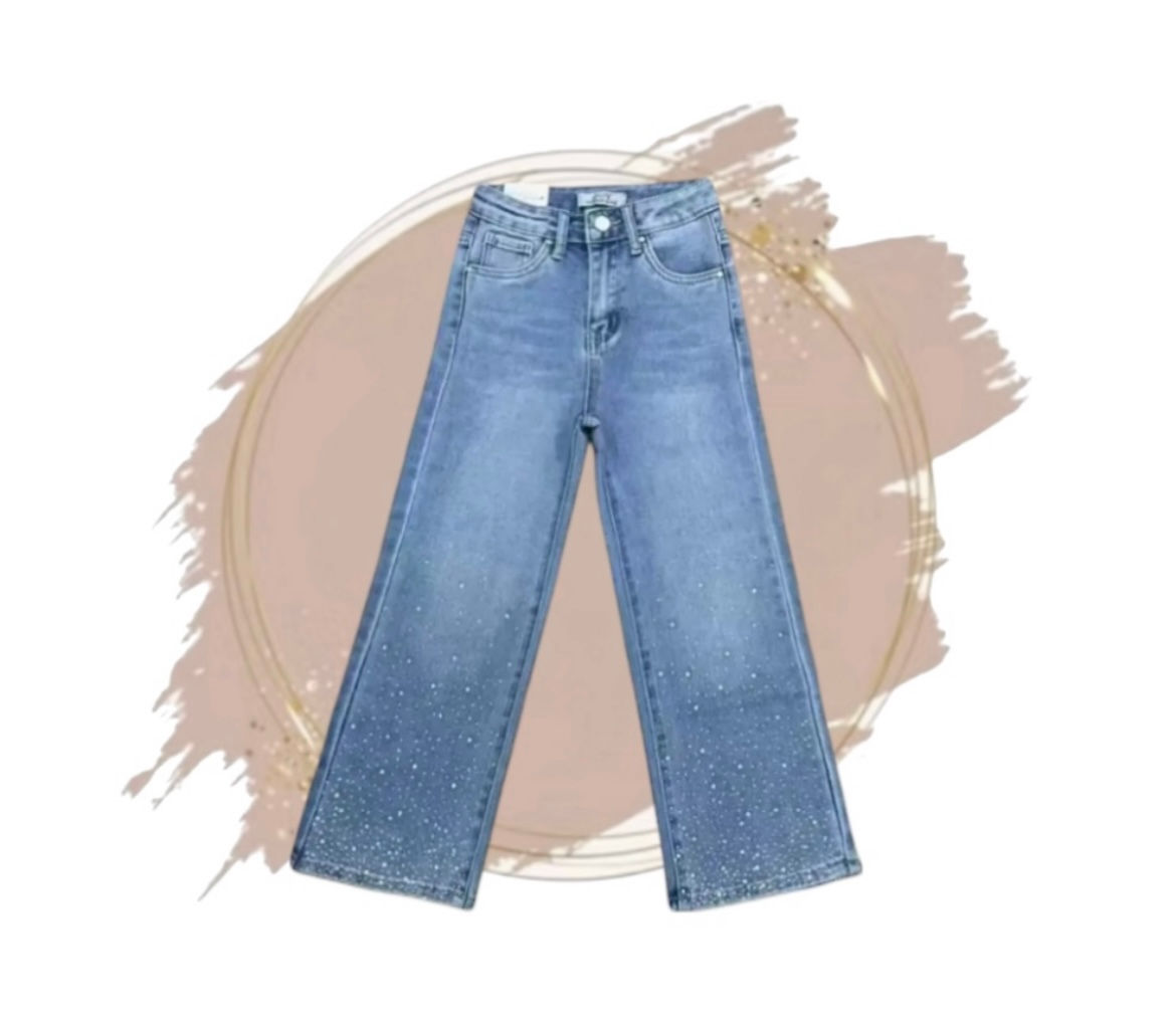 Meiden jeans LOW STRASS