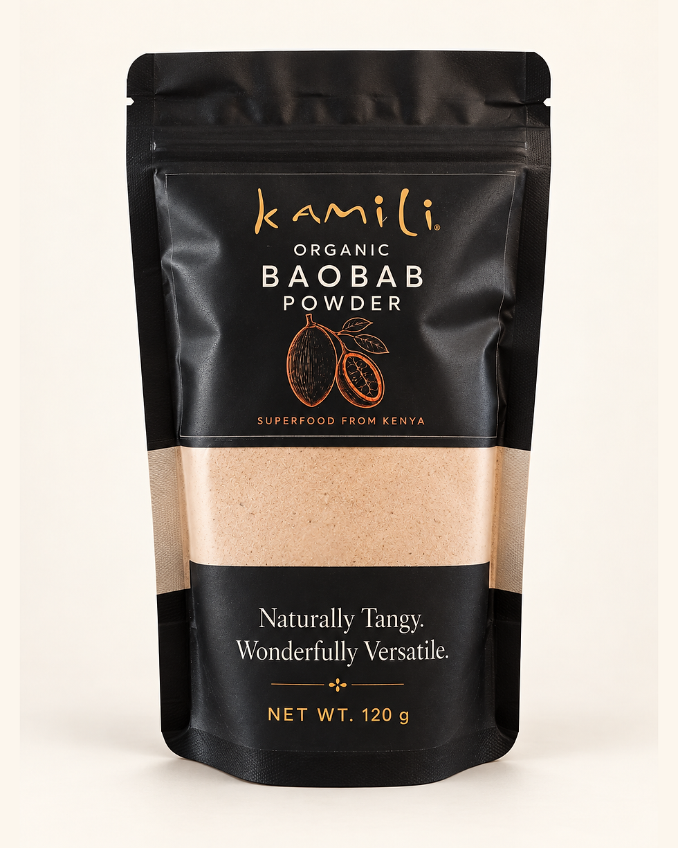 Kamili Organic Baobab Powder 120 g front pouch