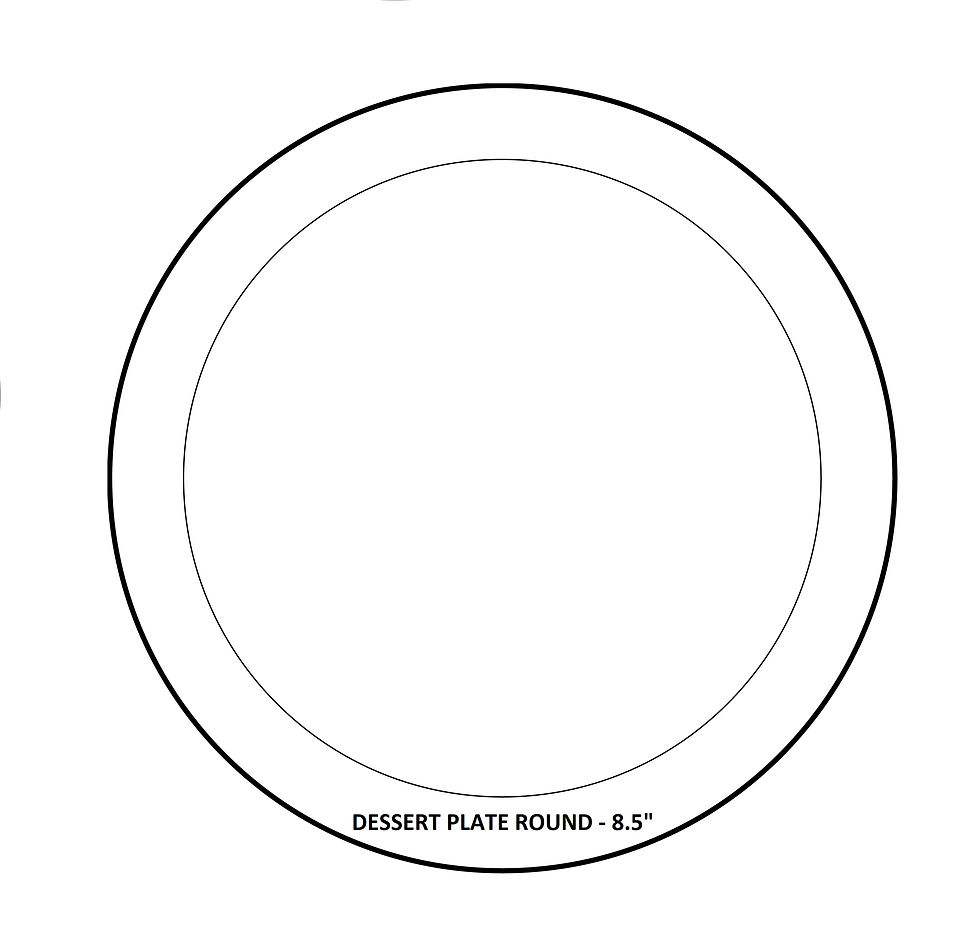 Thumbnail: RIMLESS DESSERT ROUND PLATE - 8.5"