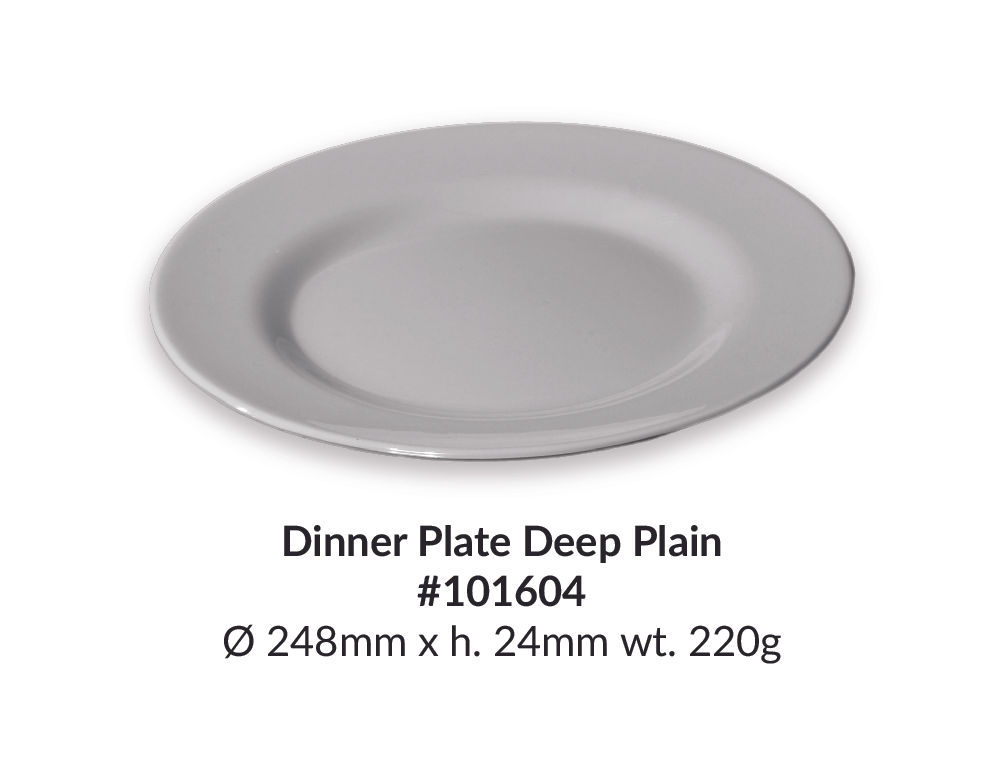 DINNER PLATE DEEP - 10" diam.