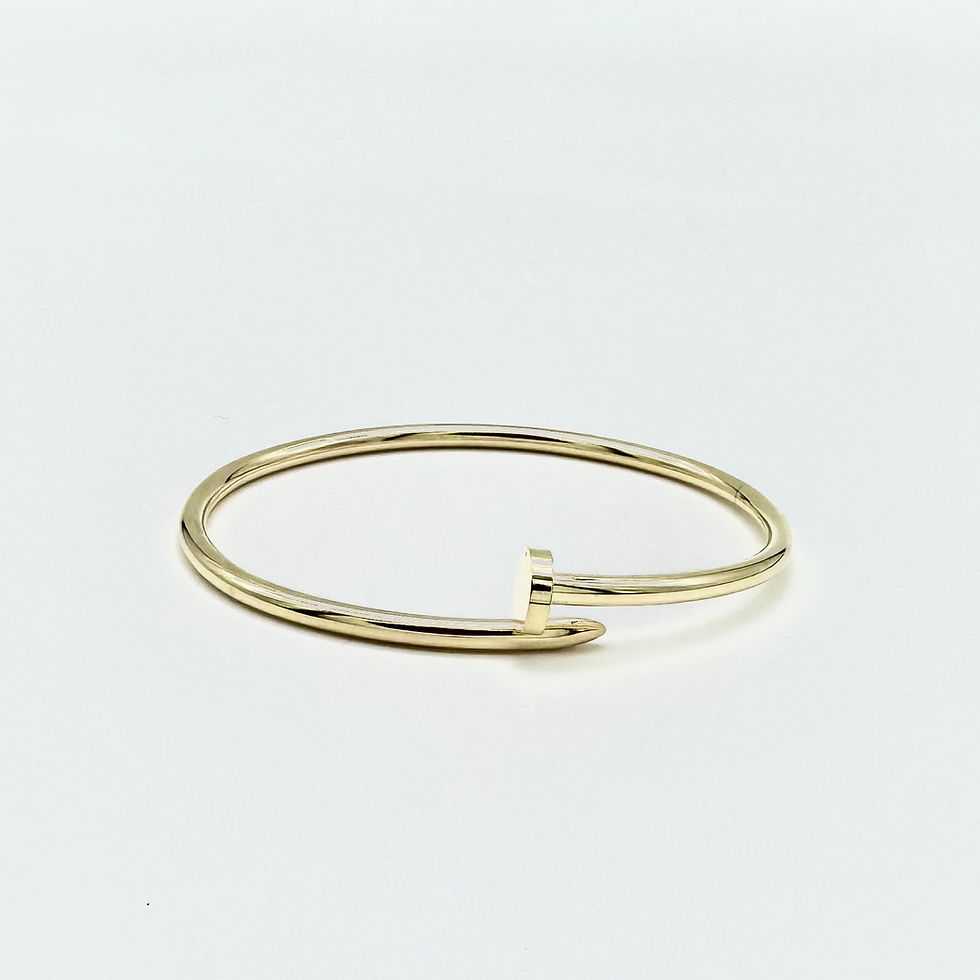 Armreif "Nagel" vergoldet