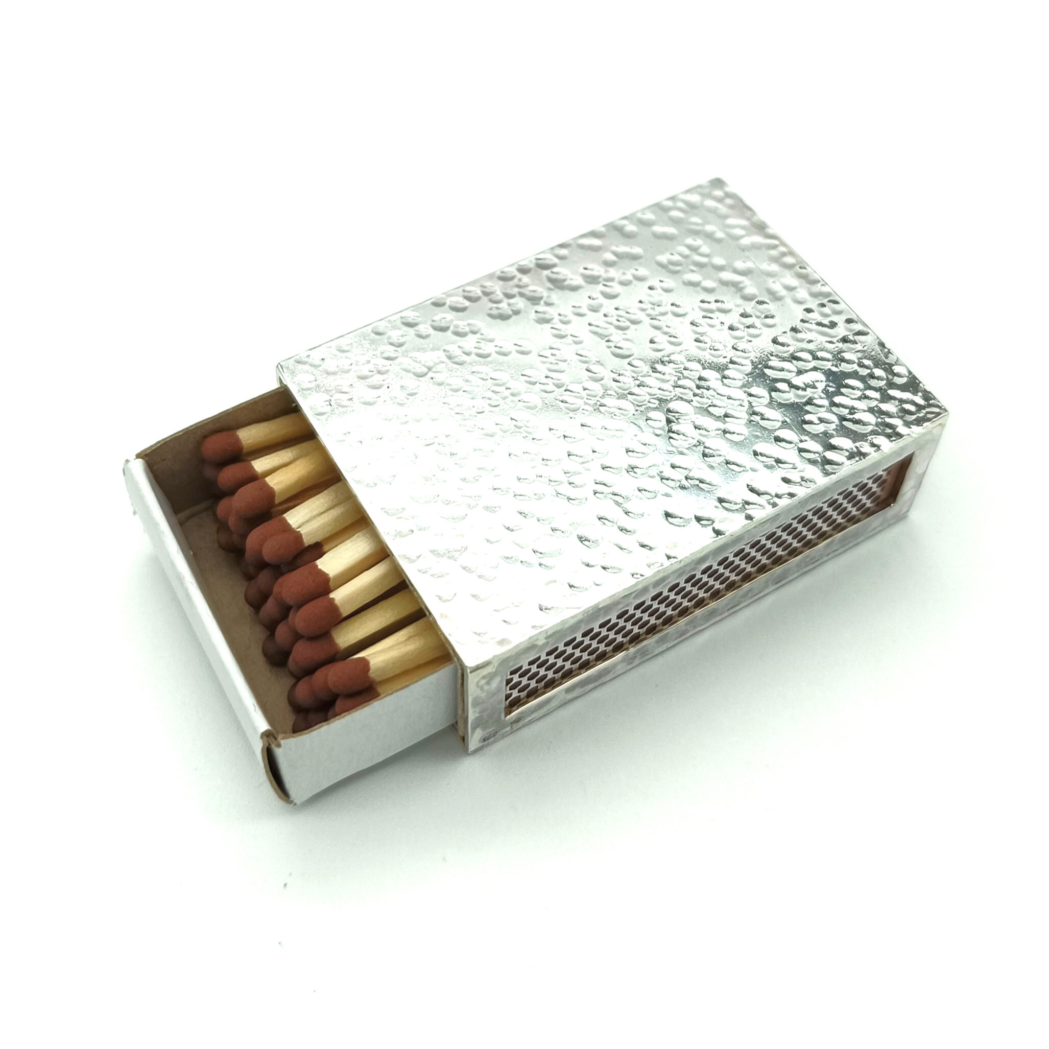 Zünderhülle mit Hammerschlag aus 925/000 Sterling Silber