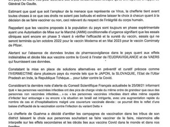 Communiqué du Grand Chef Naisseline