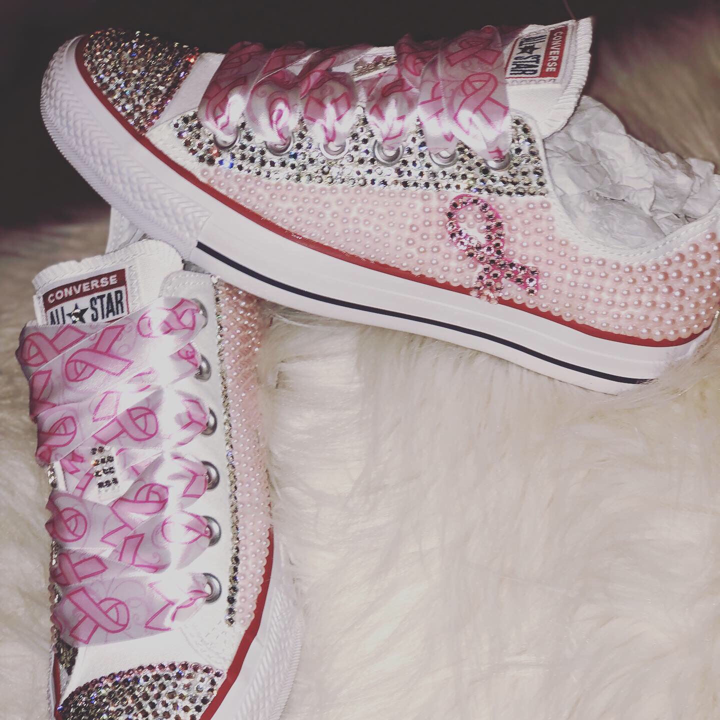 Breast cancer Awareness Bling shoes