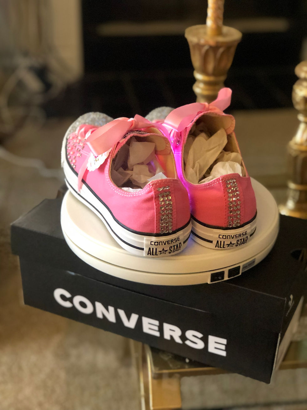 Thumbnail: Bling in different colors !! Pink, Navy & Black Low Tops