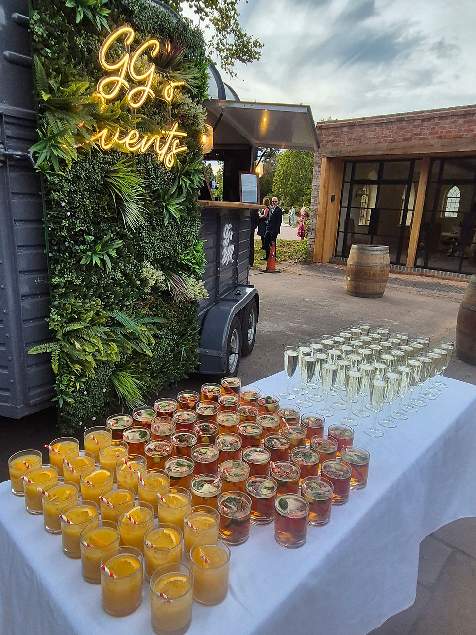 Welcome drinks display