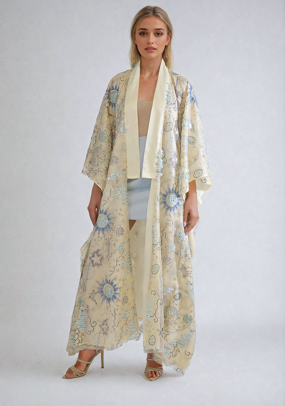 Long lace kimono