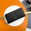 תמונה ממוזערת: Black Zip-Around Wallet With Gunmetal-Tone Hardware