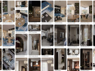 a compilation of renderistic renders for the mood board