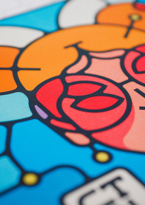 Cajva Geometric Illustration Poster Print Close Up Undo