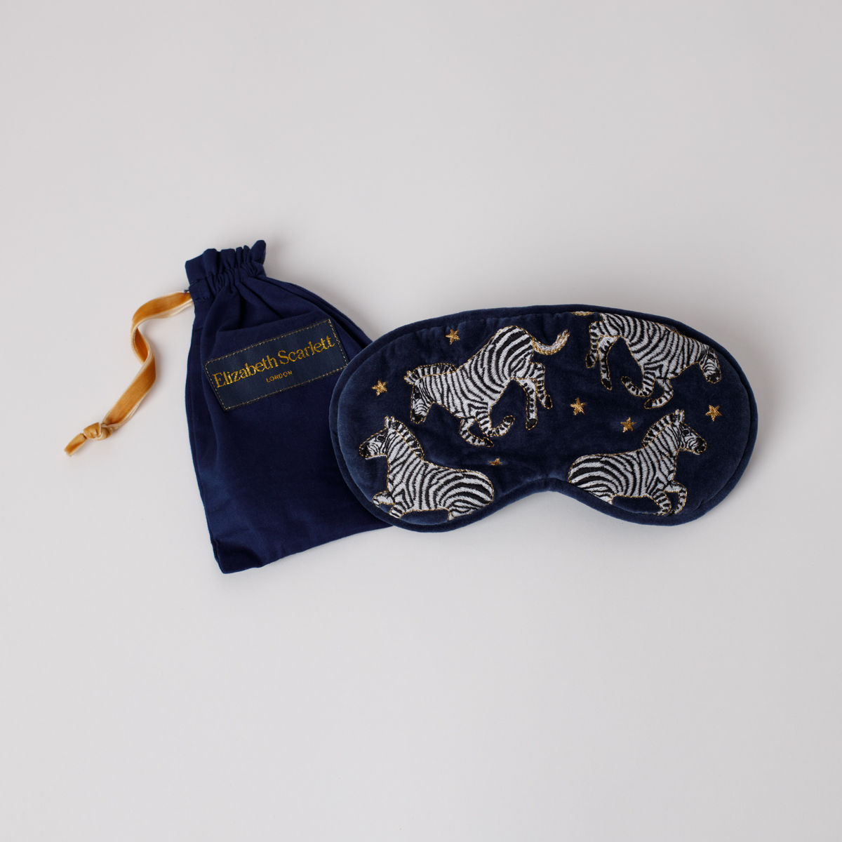 ZEBRA INDIGO VELVET EYE MASK