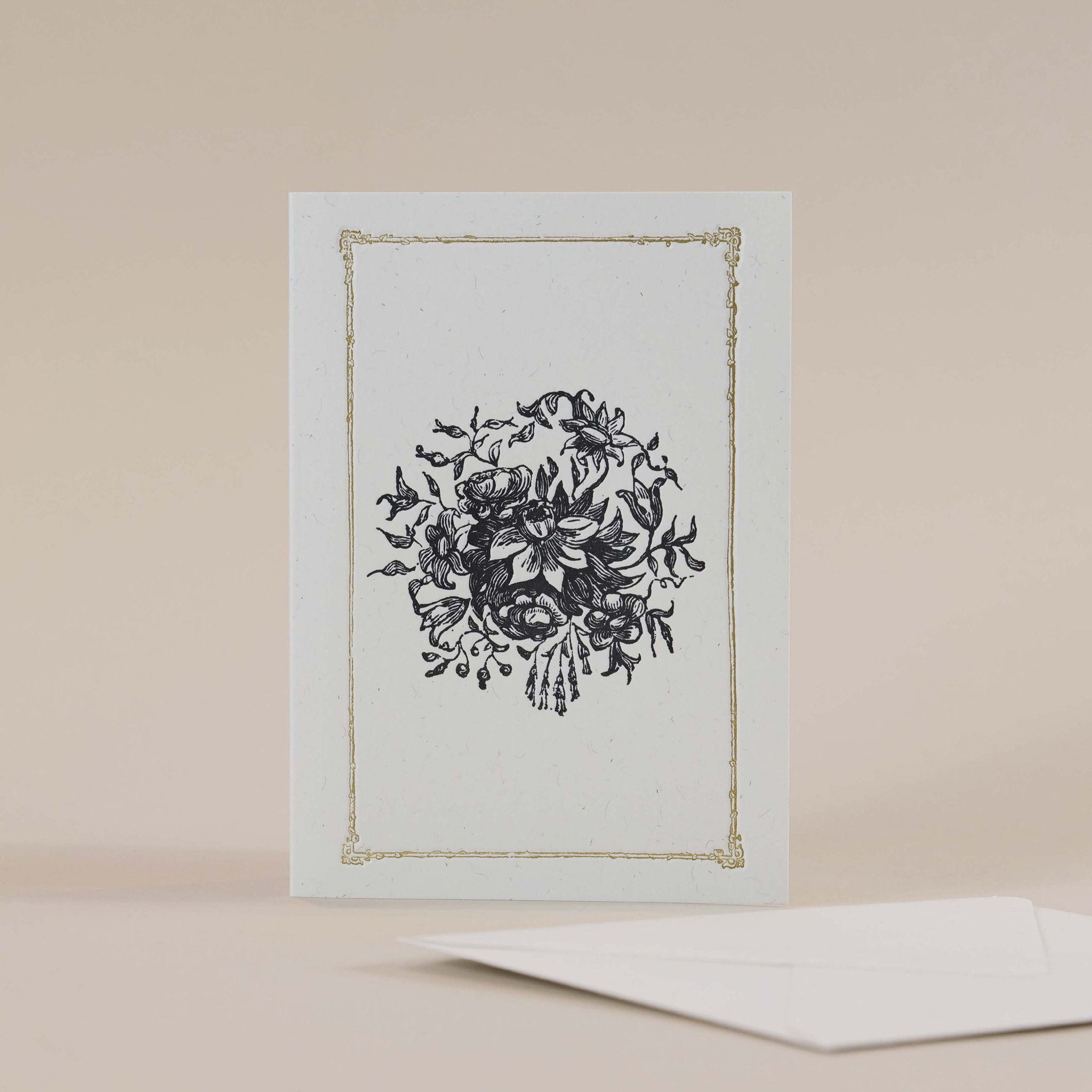 BOUQUET LETTERPRESS GREETINGS CARD