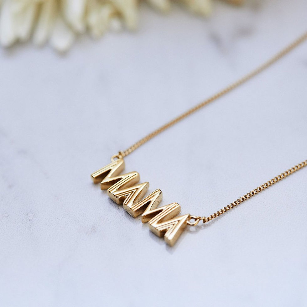 Thumbnail: ART DECO MAMA NECKLACE - GOLD