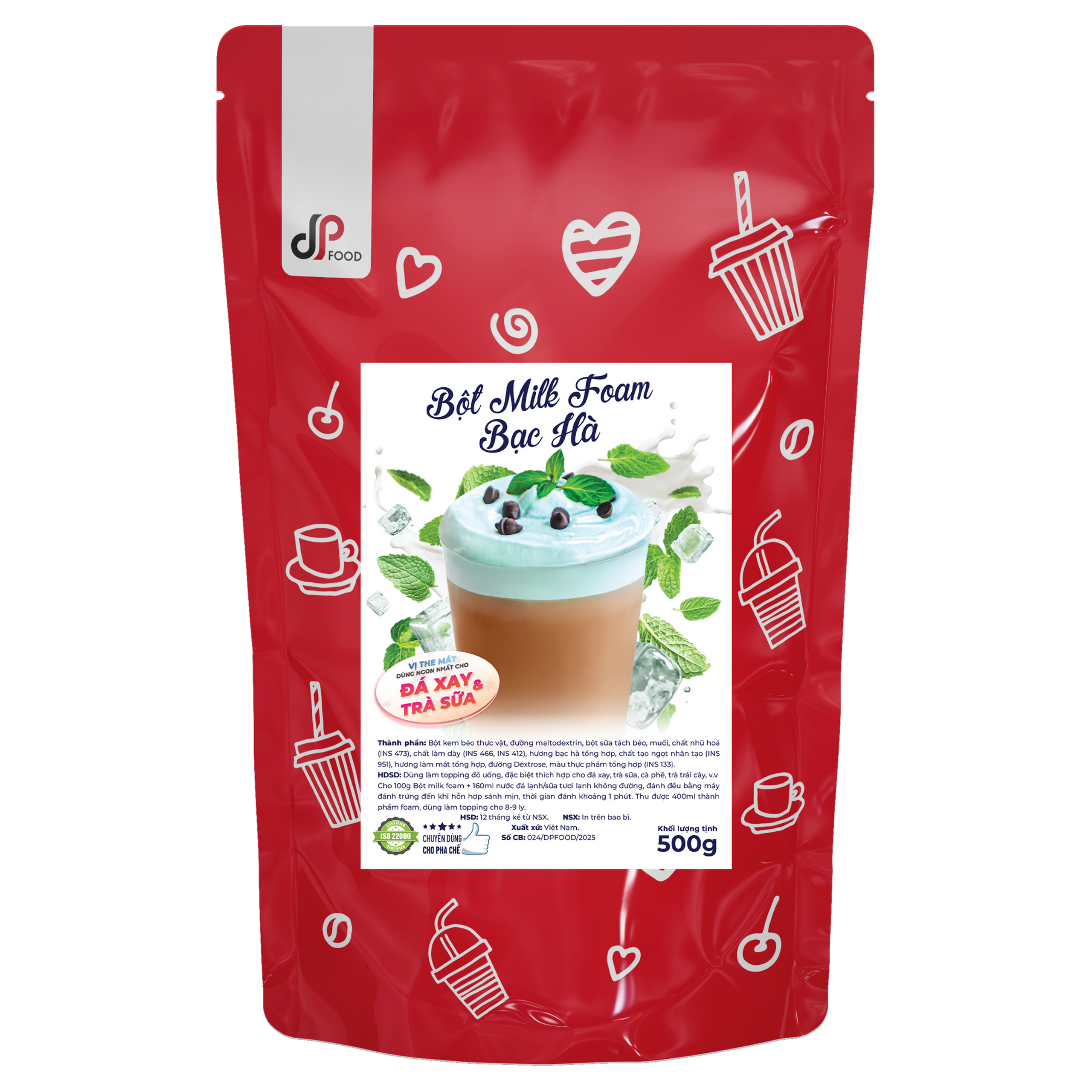 Bột Milk Foam Bạc Hà DPFOOD