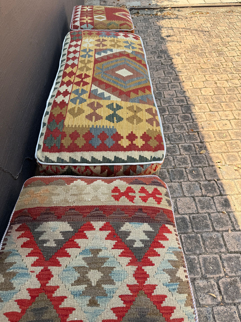 Thumbnail: Handmade Wool Kilim Set - Light and Earthy
