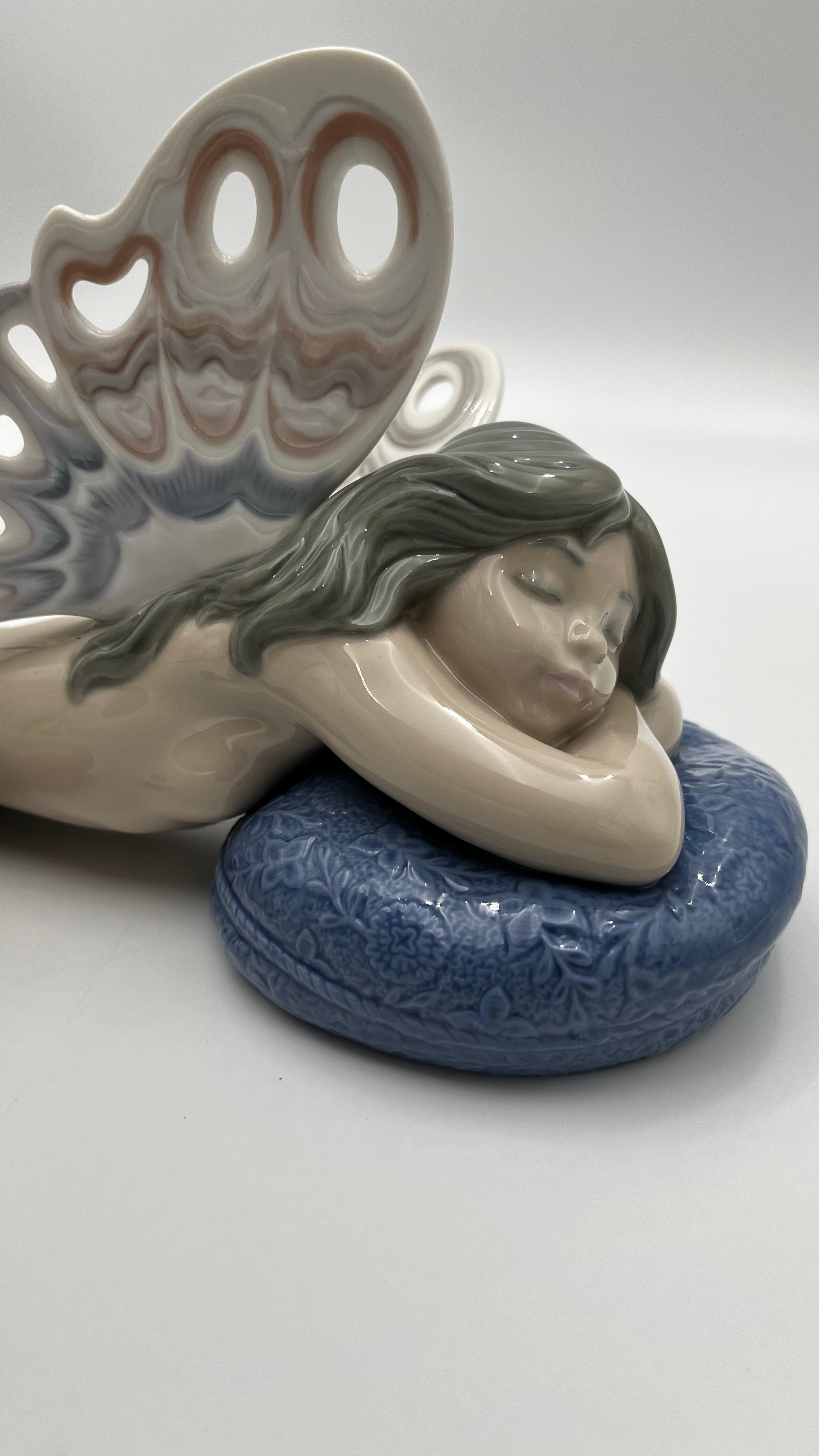 Sleeping Lladro Butterfly Nymph Girl