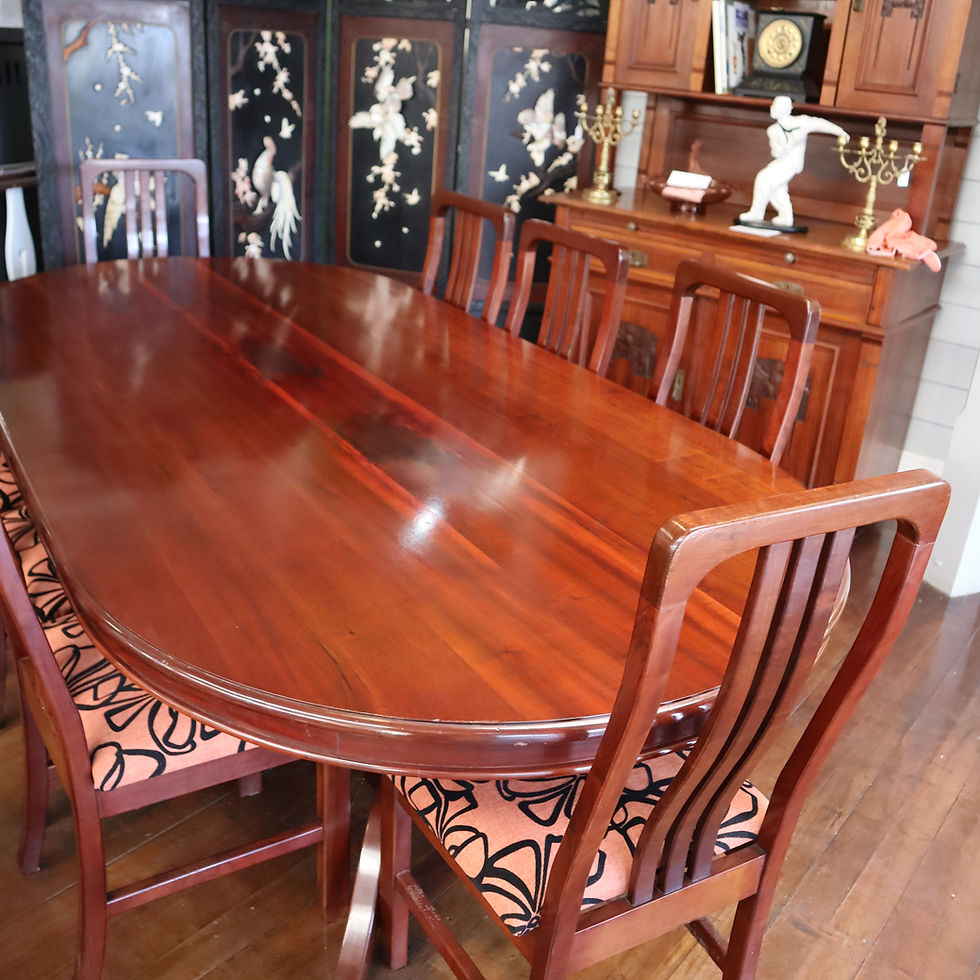 1980s Dining Suite Mahogany Restored