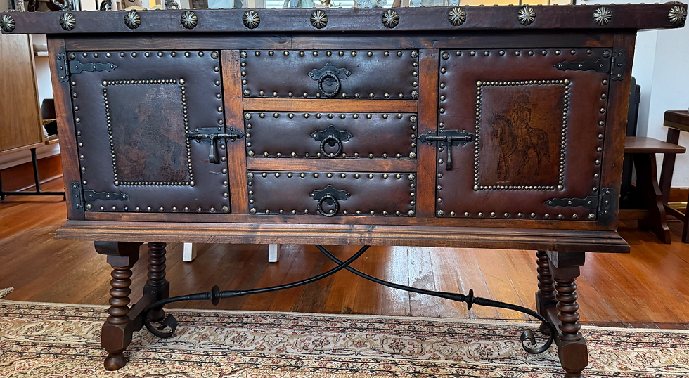 Spanish Leather Buffet Sideboard