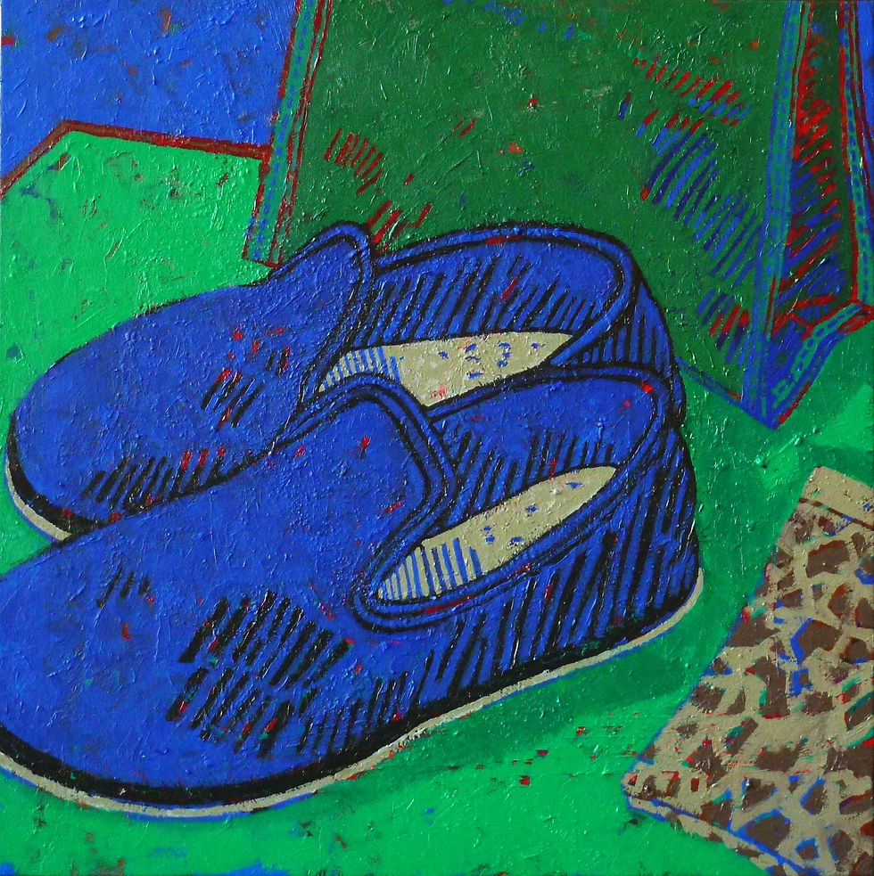 Pantoufles Bleues
