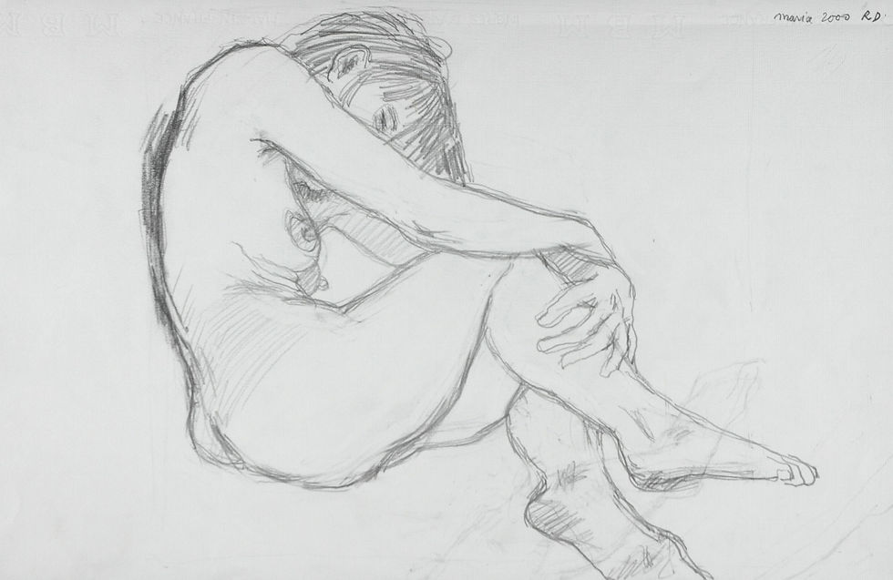 18 Maria Atelier - 32,5X50 - Graphite sur papier - 2000.