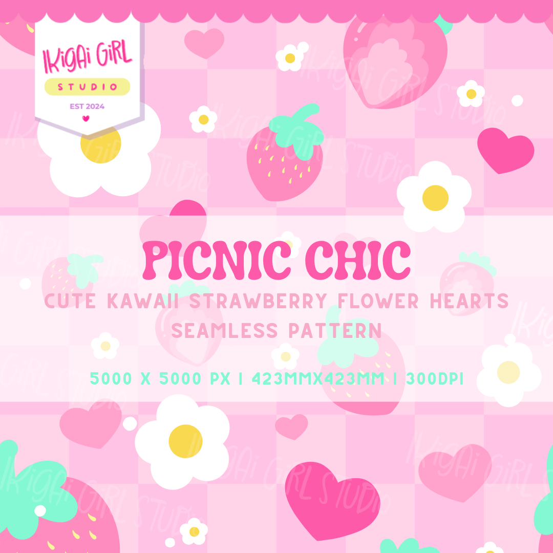 Digital Paper Seamless Tile - Picnic Chic