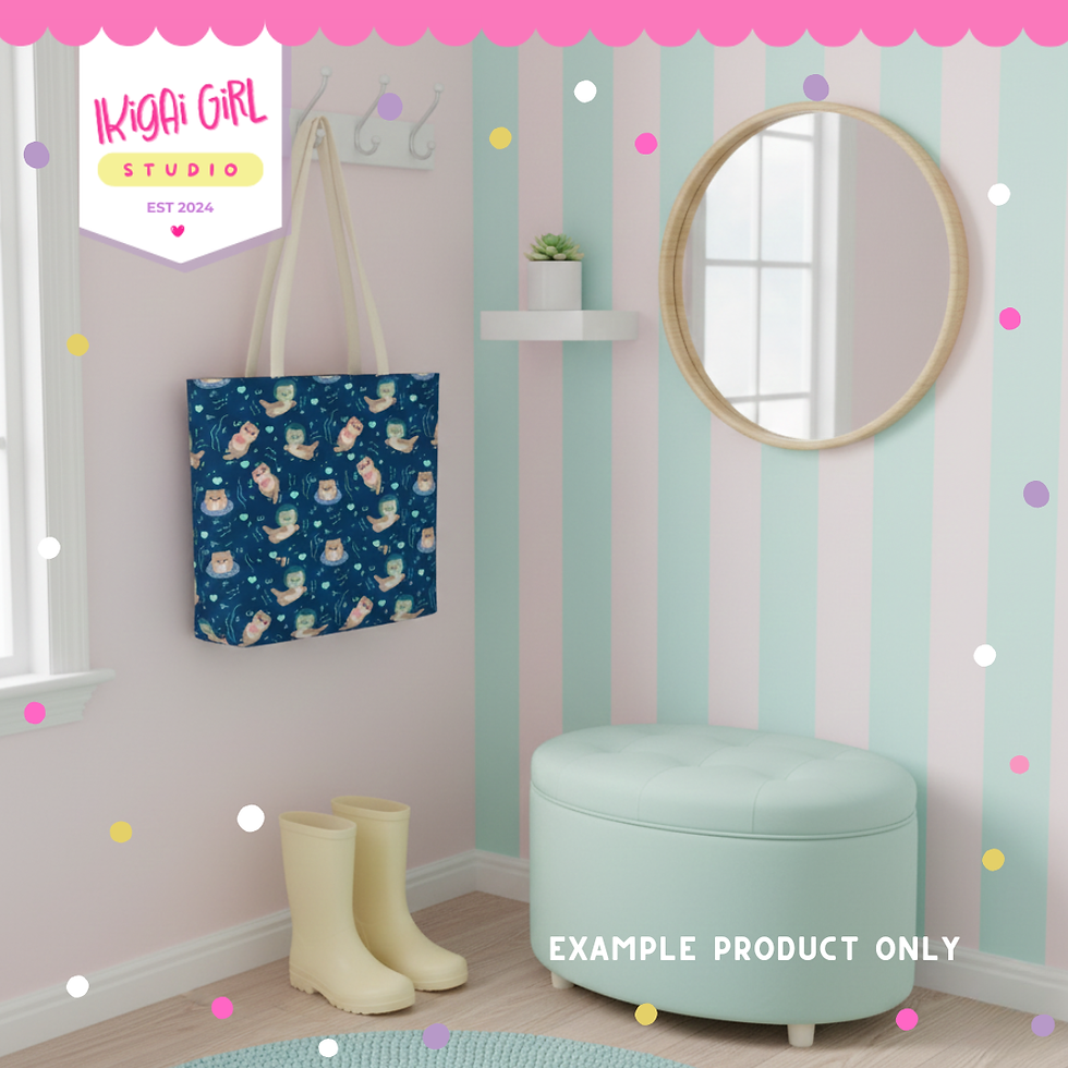 Thumbnail: Digital Paper Seamless Tile - Otterly Adorable