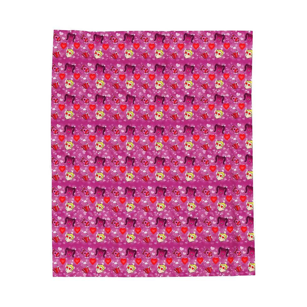 Thumbnail: Valentines Day Emote Velveteen Plush Blanket