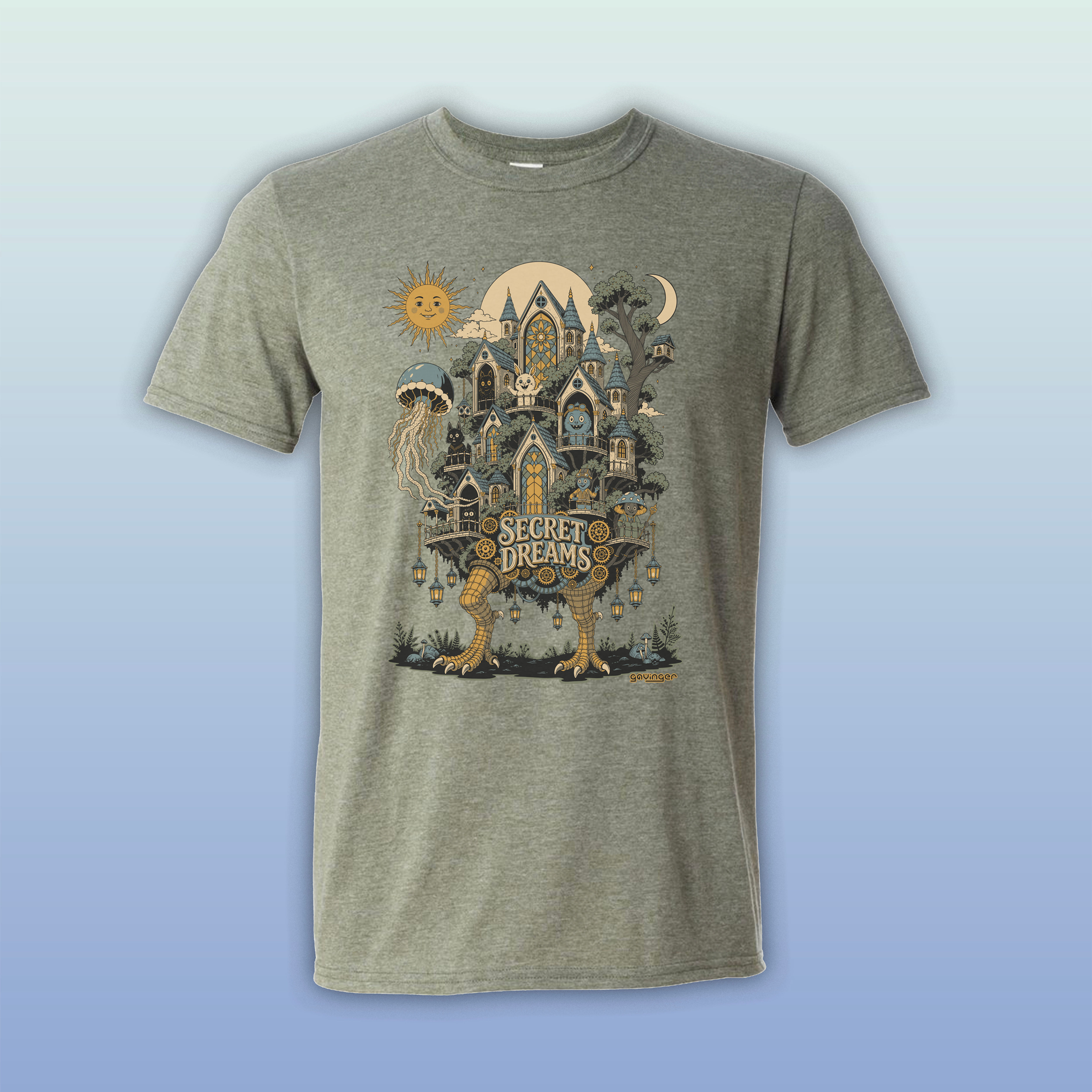 GAVINGER T-SHIRT (HTR GREEN)