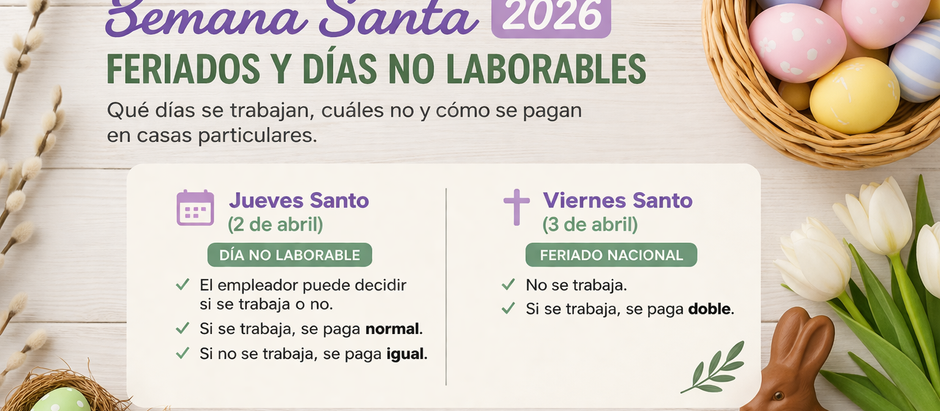 Feriados y días no laborables en Semana Santa 2026