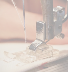 Close up of sewing machine