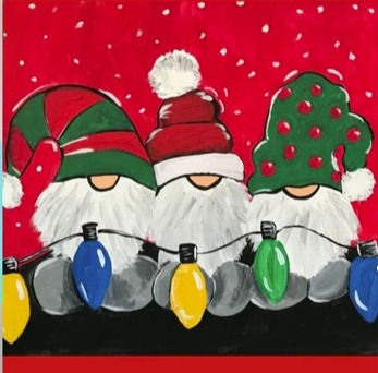 Christmas Gnome Having Fun