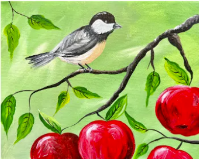 Apple Tree & Baby Chickadee