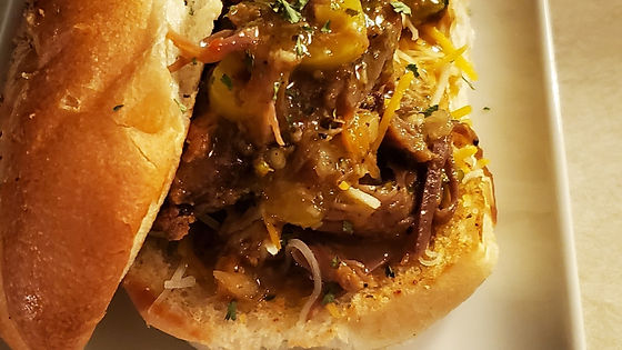 Blazin Beef Sandwich and Fries