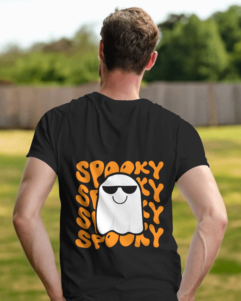 Black Men's T-shirt with back design