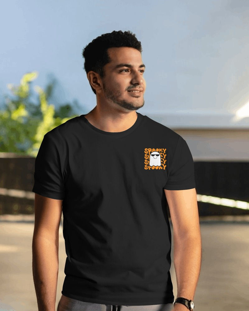 Black Men's T-shirt with front chest design