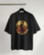 Black oversize T-shirt with front print of a basket ball player and text, "he only limits are you"