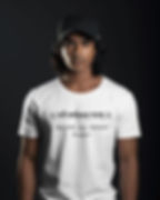 Morbido White round neck Men's T-shirt with front design of a Sanskrit quote