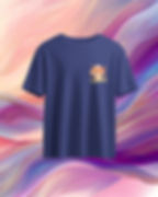 Royal blue oversized women's T-shirt with front chest print