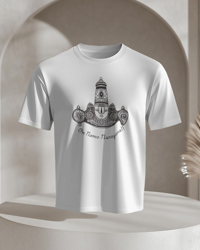 white regular fit unisex T-shirt with front print