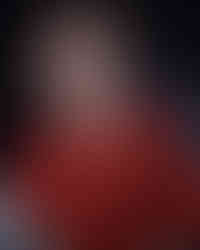 Red women's oversized t-shirt with front chest print